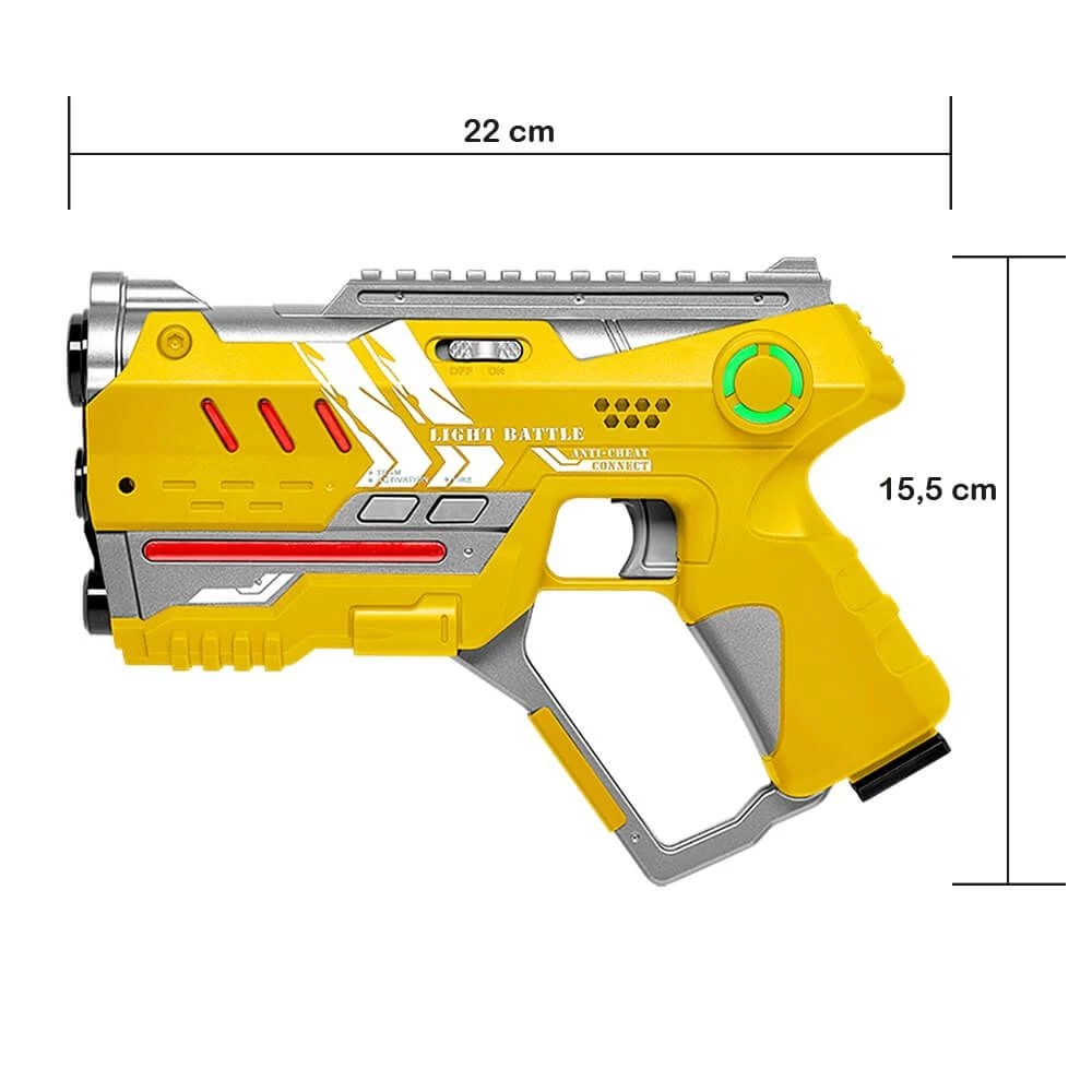 12 Light Battle Connect Laserguns + 12 Vesten - Geel/Groen 4 12 Light Battle Connect Laserguns + 12 Vesten - Geel/Groen - Afbeelding 2