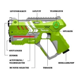 12 Light Battle Connect Laserguns + 12 Vesten - Geel/Groen 13 12 Light Battle Connect Laserguns + 12 Vesten - Geel/Groen -Goedkope Speelgoed 12 light battle connect laserguns 12 vesten geel groen 2