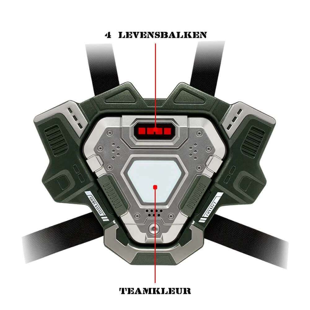 12 Light Battle Connect Laserguns - Groen/Grijs + Vesten 7 12 Light Battle Connect Laserguns - Groen/Grijs + Vesten - Afbeelding 5