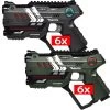 12 Light Battle Connect Laserguns - Metallic Groen/Grijs