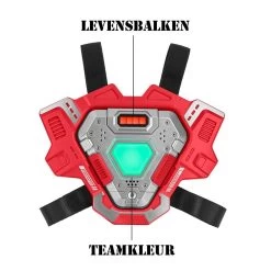 2 Connect Laserguns Blauw/Rood + 2 Connect Vesten -Goedkope Speelgoed 2 connect laserguns blauw rood 2 connect vesten 4