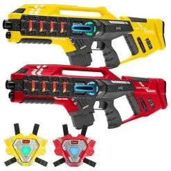 2 Connect Mega Blasters + 2 Connect Vesten - Geel/Rood