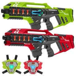 2 Connect Mega Blasters + 2 Connect Vesten - Groen/Rood