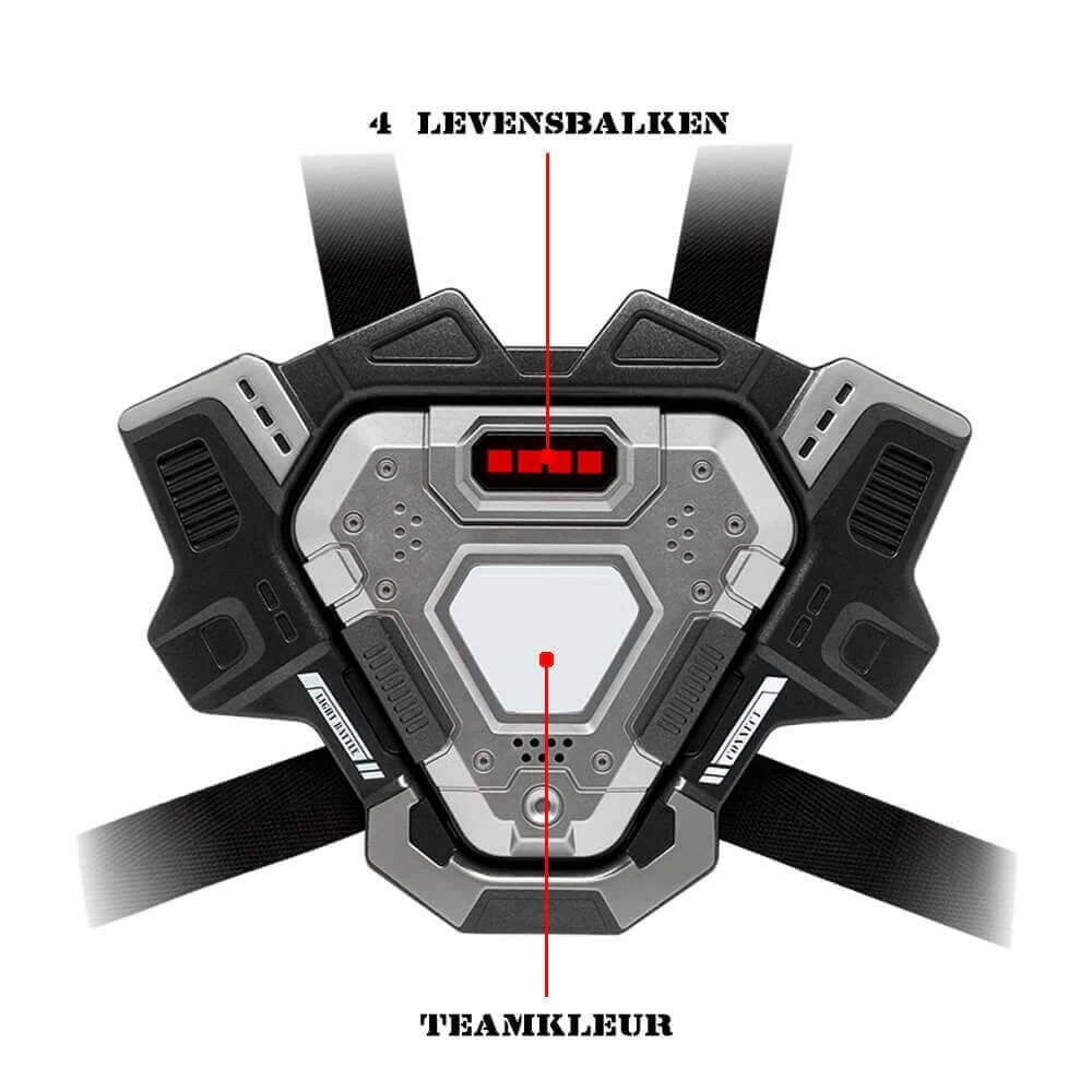 2 Connect Mega Blasters + 2 Vesten - Metallic Groen/Grijs 7 2 Connect Mega Blasters + 2 Vesten - Metallic Groen/Grijs - Afbeelding 5