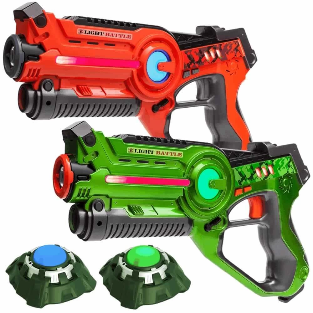 2 Light Battle Active Laserguns - Oranje/Groen + 2 Targets 3 2 Light Battle Active Laserguns - Oranje/Groen + 2 Targets