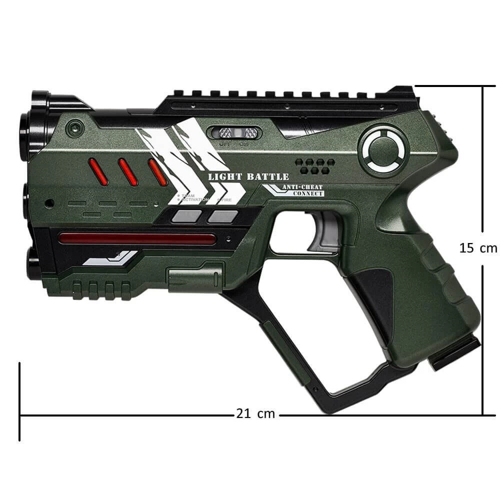 2 Light Battle Connect Laserpistolen - Metallic Groen/Grijs 5 2 Light Battle Connect Laserpistolen - Metallic Groen/Grijs - Afbeelding 3