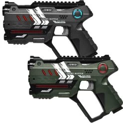2 Light Battle Connect Laserpistolen - Metallic Groen/Grijs