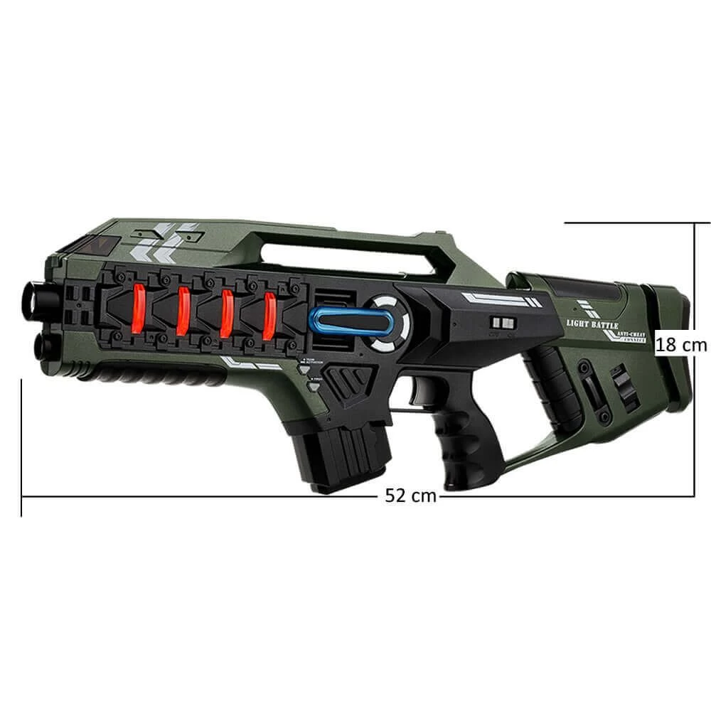 2 Light Battle Connect Mega Blasters - Metallic Groen/Grijs 5 2 Light Battle Connect Mega Blasters - Metallic Groen/Grijs - Afbeelding 3