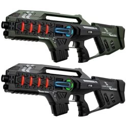 2 Light Battle Connect Mega Blasters - Metallic Groen/Grijs