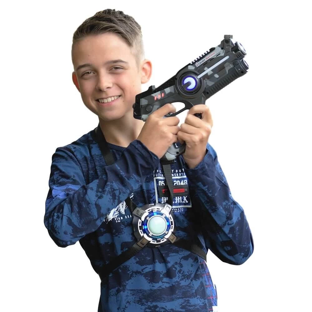 2 Light Battle Laserpistolen Camo Grijs/wit + Vesten 8 2 Light Battle Laserpistolen Camo Grijs/wit + Vesten - Afbeelding 6