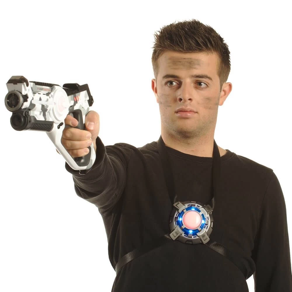 2 Light Battle Laserpistolen Camo Grijs/wit + Vesten 10 2 Light Battle Laserpistolen Camo Grijs/wit + Vesten - Afbeelding 8