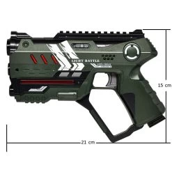 4 Connect Laserguns Metallic Groen/grijs + 4 Connect Vesten -Goedkope Speelgoed 4 connect laserguns metallic groen grijs 4 connect vesten 2