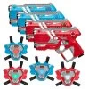 4 Connect Laserguns Rood/Blauw + 4 Connect Vesten -Goedkope Speelgoed 4 connect laserguns rood blauw 4 connect vesten