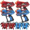 4 KidsTag Recharge P2 Laserguns + 4 Display Vesten Rood/blau -Goedkope Speelgoed 4 kidstag recharge p2 laserguns 4 display vesten rood blauw