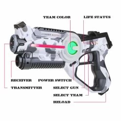 4 Light Battle Active Camo Laser Guns - Grijs/Wit 18 4 Light Battle Active Camo Laser Guns - Grijs/Wit -Goedkope Speelgoed 4 light battle active camo laser guns grijs wit 7