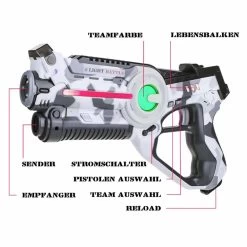 4 Light Battle Active Camo Laser Guns - Grijs/Wit 19 4 Light Battle Active Camo Laser Guns - Grijs/Wit -Goedkope Speelgoed 4 light battle active camo laser guns grijs wit 8