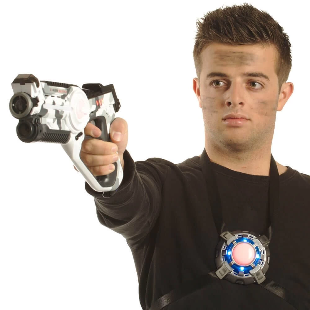 4 Light Battle Active Laserguns Camo Grijs/wit + 4 Vesten 8 4 Light Battle Active Laserguns Camo Grijs/wit + 4 Vesten - Afbeelding 6