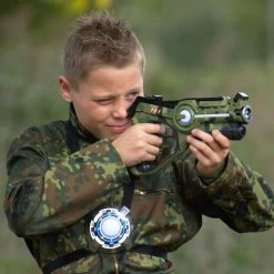 4 Light Battle Active Laserguns - Camo Groen/Grijs + Vesten -Goedkope Speelgoed 4 light battle active laserguns camo groen grijs vesten 5