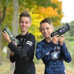 4 Light Battle Active Laserguns - Camo Groen/Grijs + Vesten -Goedkope Speelgoed 4 light battle active laserguns camo groen grijs vesten 6