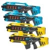 4 Light Battle Connect Lasergame Mega Blasters - Blauw/Geel -Goedkope Speelgoed 4 light battle connect lasergame mega blasters blauw geel