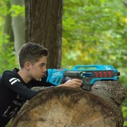 4 Light Battle Connect Lasergame Mega Blasters - Blauw/Geel -Goedkope Speelgoed 4 light battle connect lasergame mega blasters blauw geel 3