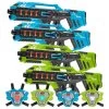 4 Mega Blasters - Blauw/Groen+ 4 Connect Vesten -Goedkope Speelgoed 4 mega blasters blauw groen 4 connect vesten