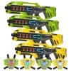 4 Mega Blasters - Groen/Geel + 4 Connect Vesten -Goedkope Speelgoed 4 mega blasters groen geel 4 connect vesten