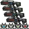 4 Mega Blasters - Metalic Groen/Grijs + 4 Connect Vesten 2 4 Mega Blasters - Metalic Groen/Grijs + 4 Connect Vesten -Goedkope Speelgoed 4 mega blasters metalic groen grijs 4 connect vesten