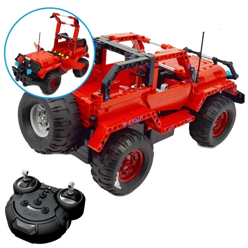 Bestuurbare RC Terreinwagen - Rood (2in1) 4 Bestuurbare RC Terreinwagen - Rood (2in1) - Afbeelding 2