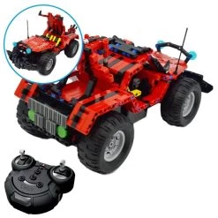 Bestuurbare RC Terreinwagen - Rood (2in1) 9 Bestuurbare RC Terreinwagen - Rood (2in1) -Goedkope Speelgoed bestuurbare rc terreinwagen rood 2in1 2