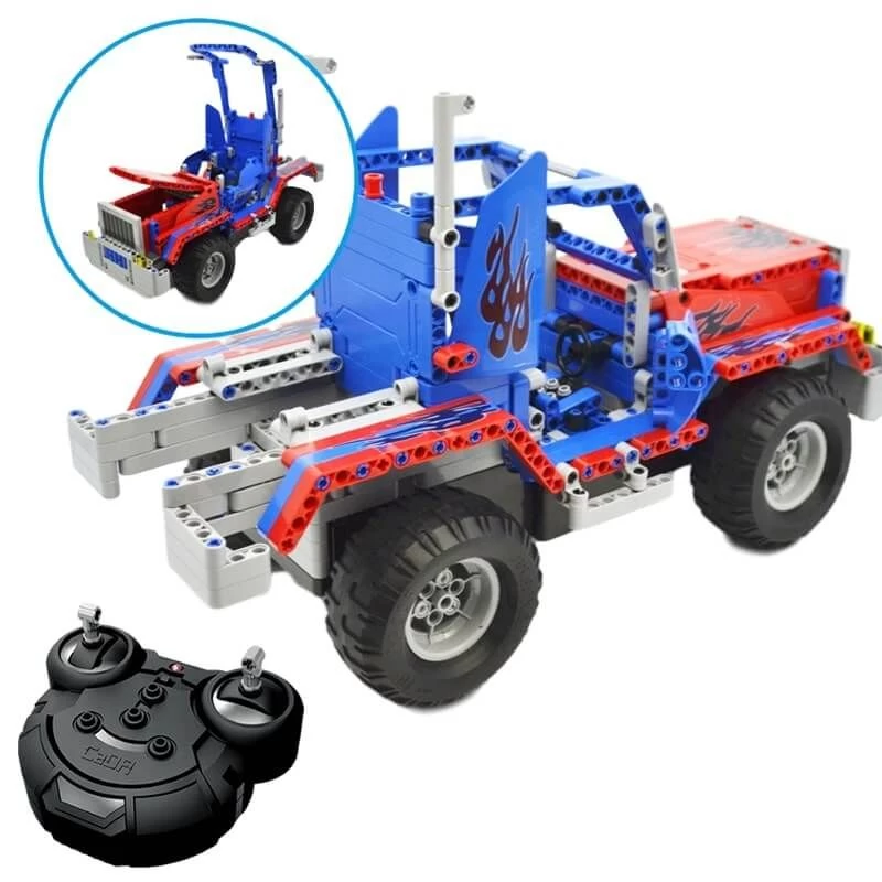 Bestuurbare RC Vrachtwagen - Blauw (2in1) 5 Bestuurbare RC Vrachtwagen - Blauw (2in1) - Afbeelding 3