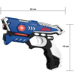 KidsTag Lasergame Set: 2 Laserpistolen Zwart/blauw + 2 Veste -Goedkope Speelgoed kidstag lasergame set 2 laserpistolen zwart blauw 2 vesten 2