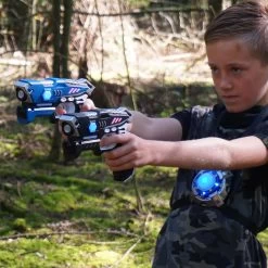 KidsTag Lasergame Set: 2 Laserpistolen Zwart/blauw + 2 Veste -Goedkope Speelgoed kidstag lasergame set 2 laserpistolen zwart blauw 2 vesten 9