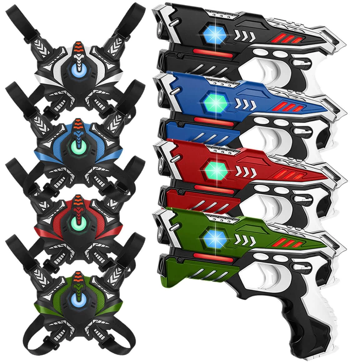 KidsTag Lasergame Set - 4 Laserguns + 4 Vesten - 4 Kleuren 3 KidsTag Lasergame Set - 4 Laserguns + 4 Vesten - 4 Kleuren