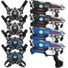 KidsTag Lasergame Set - 4 Laserguns + 4 Vesten - Blauw/Zwart -Goedkope Speelgoed kidstag lasergame set 4 laserguns 4 vesten blauw zwart