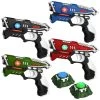 KidsTag Lasergame Set - 4 Laserguns Regenboog + 2 Targets -Goedkope Speelgoed kidstag lasergame set 4 laserguns regenboog 2 targets