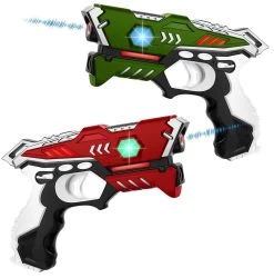 KidsTag Lasergame Set - 4 Laserguns Regenboog + 2 Targets -Goedkope Speelgoed kidstag lasergame set 4 laserguns regenboog 2 targets 3
