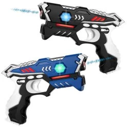 KidsTag Lasergame Set - 4 Laserguns Regenboog + 2 Targets -Goedkope Speelgoed kidstag lasergame set 4 laserguns regenboog 2 targets 4