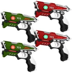 KidsTag Lasergame Set - 4 Laserguns Rood/groen