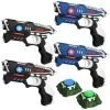 KidsTag Lasergame Set - 4 Laserguns Zwart/blauw + 2 Targets -Goedkope Speelgoed kidstag lasergame set 4 laserguns zwart blauw 2 targets