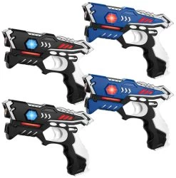 KidsTag Lasergame Set - 4 Laserguns Zwart/blauw