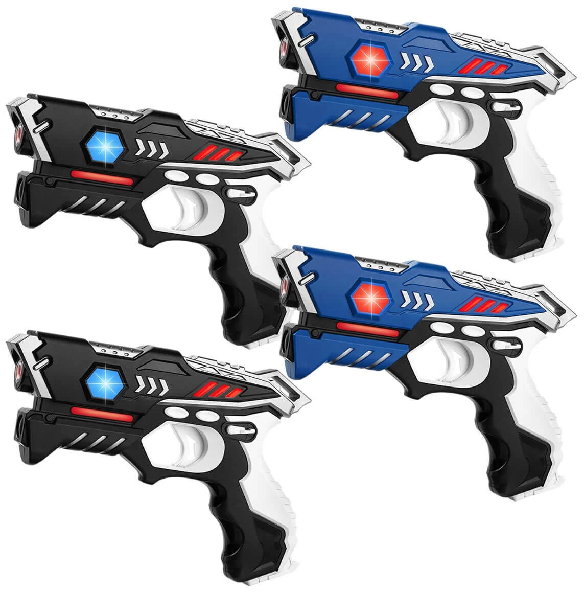 KidsTag Lasergame Set - 4 Laserguns Zwart/blauw 3 KidsTag Lasergame Set - 4 Laserguns Zwart/blauw