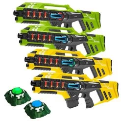 Light Battle Connect Lasergame Set - 4 Geweren (Geel/Groen)