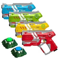 Light Battle Connect Laserguns Rood/Blauw/Geel/Groen + 2 Tar