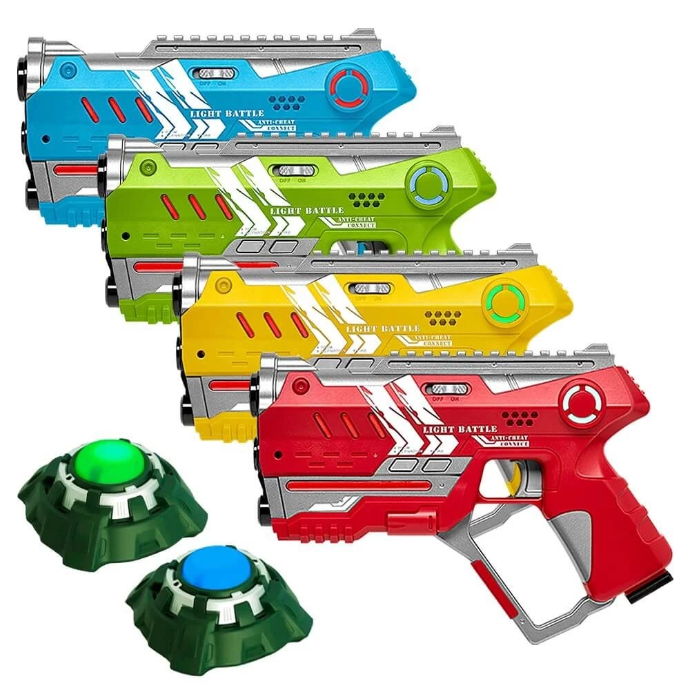 Light Battle Connect Laserguns Rood/Blauw/Geel/Groen + 2 Tar 3 Light Battle Connect Laserguns Rood/Blauw/Geel/Groen + 2 Tar