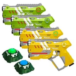 Light Battle Connect Set 4 Laserguns Geel/Groen + 2 Targets