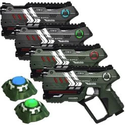 Light Battle Connect Set 4 Laserguns Groen/Grijs + 2 Targets