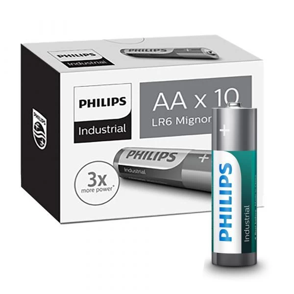 Philips Industrial AA Batterij 10 Stuks 3 Philips Industrial AA Batterij 10 Stuks