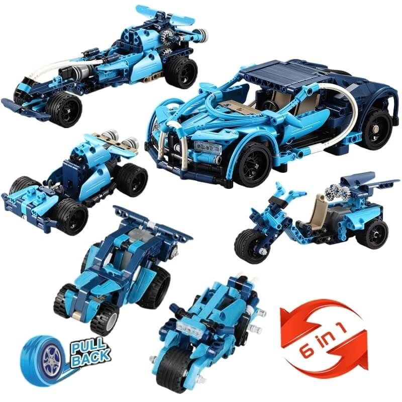 Pull Back Auto 6 In 1 Bouwpakket 3 Pull Back Auto 6 In 1 Bouwpakket