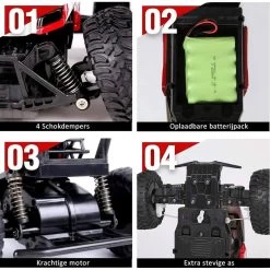 RC Auto Crawler - Rood -Goedkope Speelgoed rc auto crawler rood 6